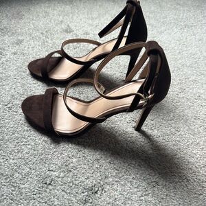 Strappy open toe heels